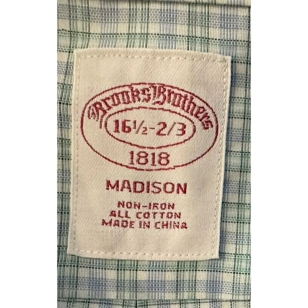 Brooks Brothers Mens Madison Long Sleeve Button Down Shirt Size 16.5 - 2/3